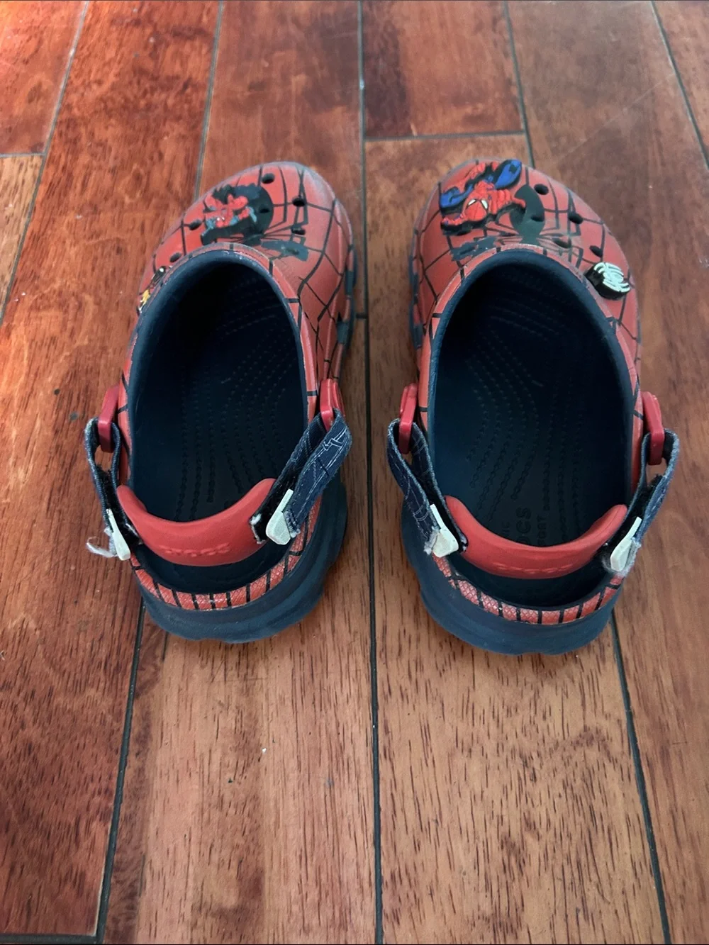CROCS Kids Red and Black Spider-Man Clog Sandals